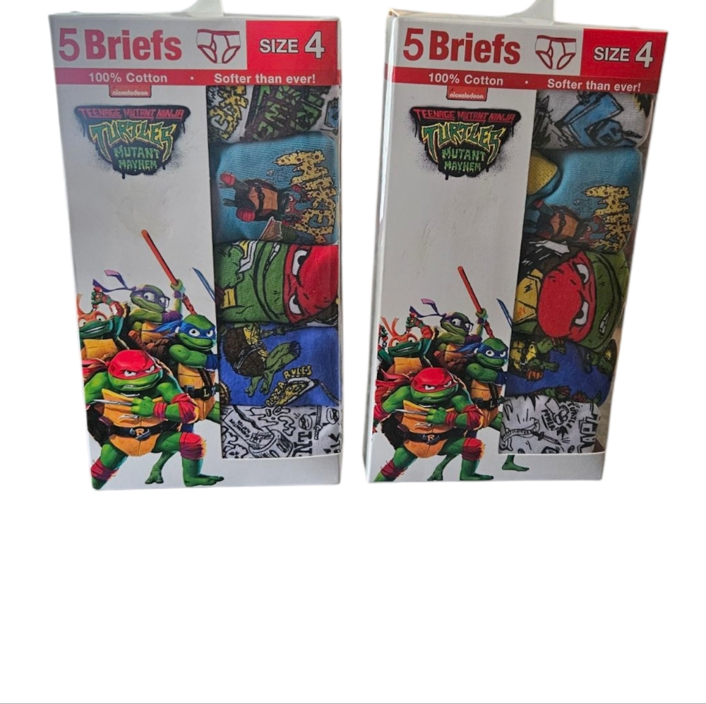 2 Packs Boys  Briefs Mutant Ninja Turtles Size 4